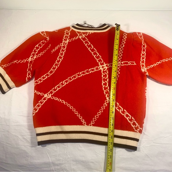 THML Orange and Cream Sweater size large - Picture 4 of 6